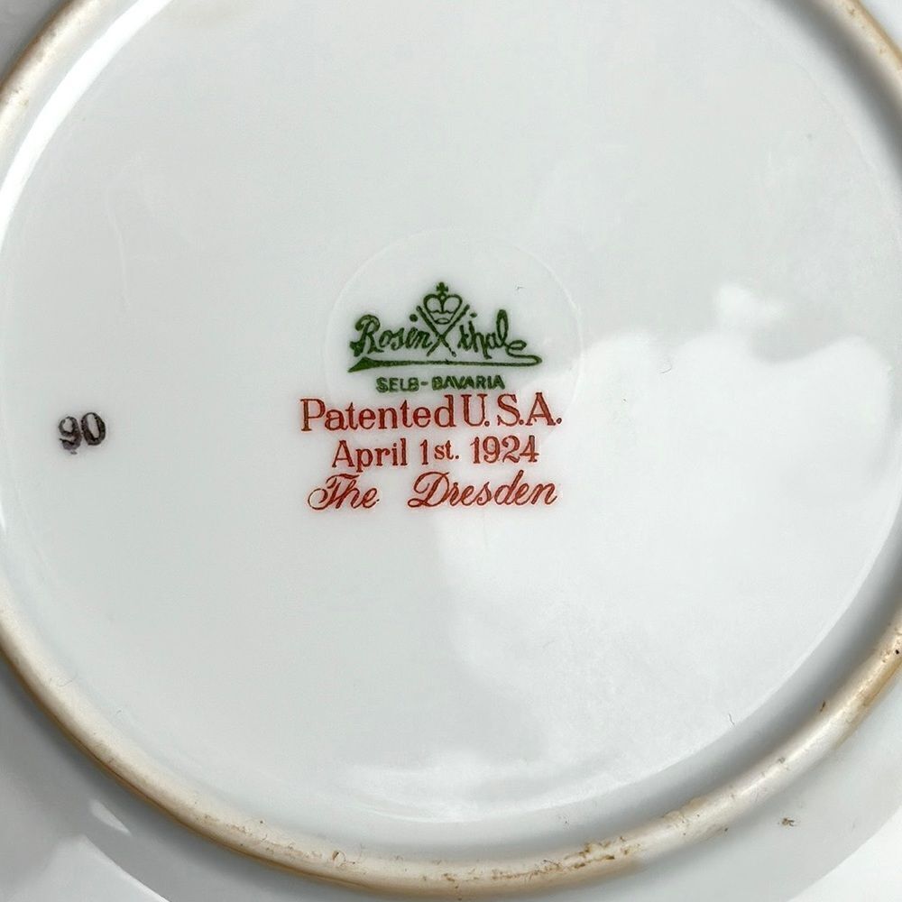 Vintage Rosenthal Bavaria The Dresden Porcelain Bouillon Cup & Saucer Floral - Picture 9 of 13